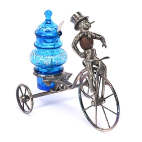 Victorian Black Memorabilia Mustard Jar & Frame