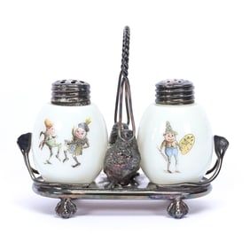 Victorian Salt & Pepper On Stand