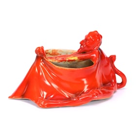 Ash Tray, Royal Bayreuth Green Mark, Red Devil