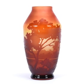 Vase Signed Weis Cameo Art Glass