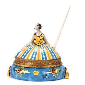 Inkwell & Figural Dip Pen Holder