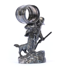 Napkin Ring, Rip Van Winkle & His Dog, Ca. 1878