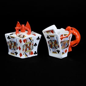 Creamer & Sugar Set, Royal Bayreuth Blue Mark