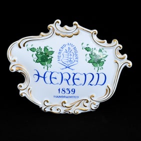 Countertop Sign, "Herend" Porcelain