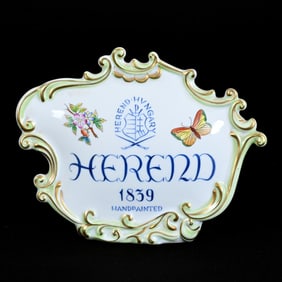 Countertop Sign, "Herend" Porcelain