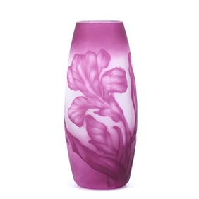 Miniature Vase Signed C. Vessiere Nancy French Cameo