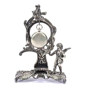 Figural Watch Holder, Silverplate