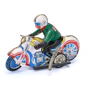 Tin Wind-Up Toy, Motorcycle "Ms-702"