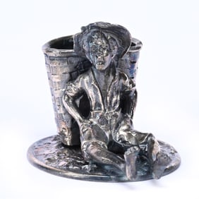Silverplate Figural Toothpick Holder