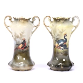 Pair Vases Marked R.S. Poland