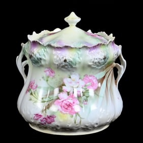 Biscuit Jar Marked R.S. Prussia