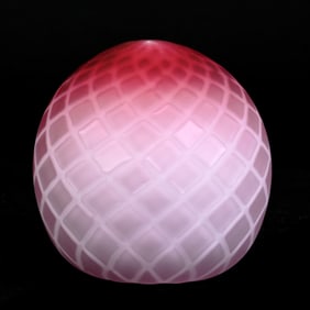 Paperweight, Pink Satin Diamond Quilted MOP