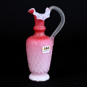 Ewer, Pink Satin Diamond Quilted MOP