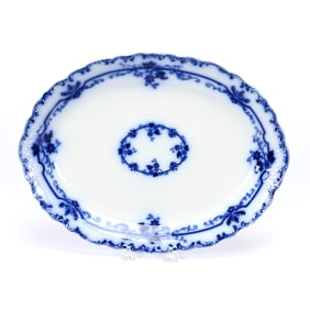 Oval Tray, Oxford Pattern By Johnson Brothers