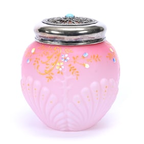 Potpourri Jar, Pink Satin Shell Mold