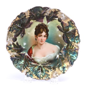 Berry Bowl, Unmarked R.S. Prussia, Racamier Portrait