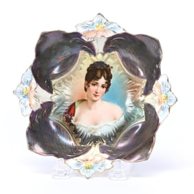 Footed Bowl, Unmarked R.S. Prussia, Lily Mold