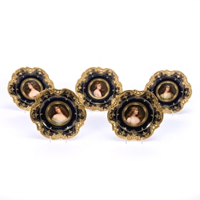 (5) Plates Marked Royal Vienna Beehive