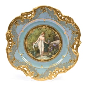 Plate Marked Royal Vienna Beehive