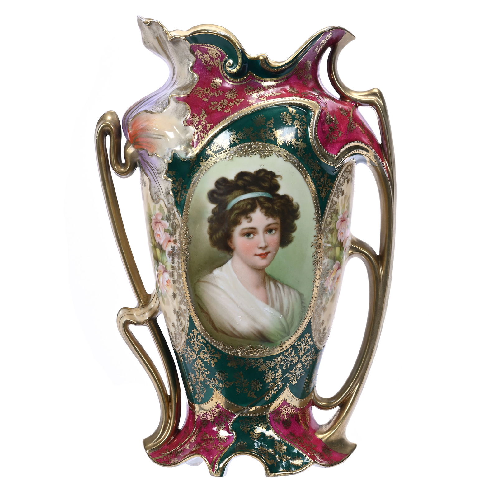 Vase Marked Royal Vienna, Lebrun With Ribbon (1 of 3)