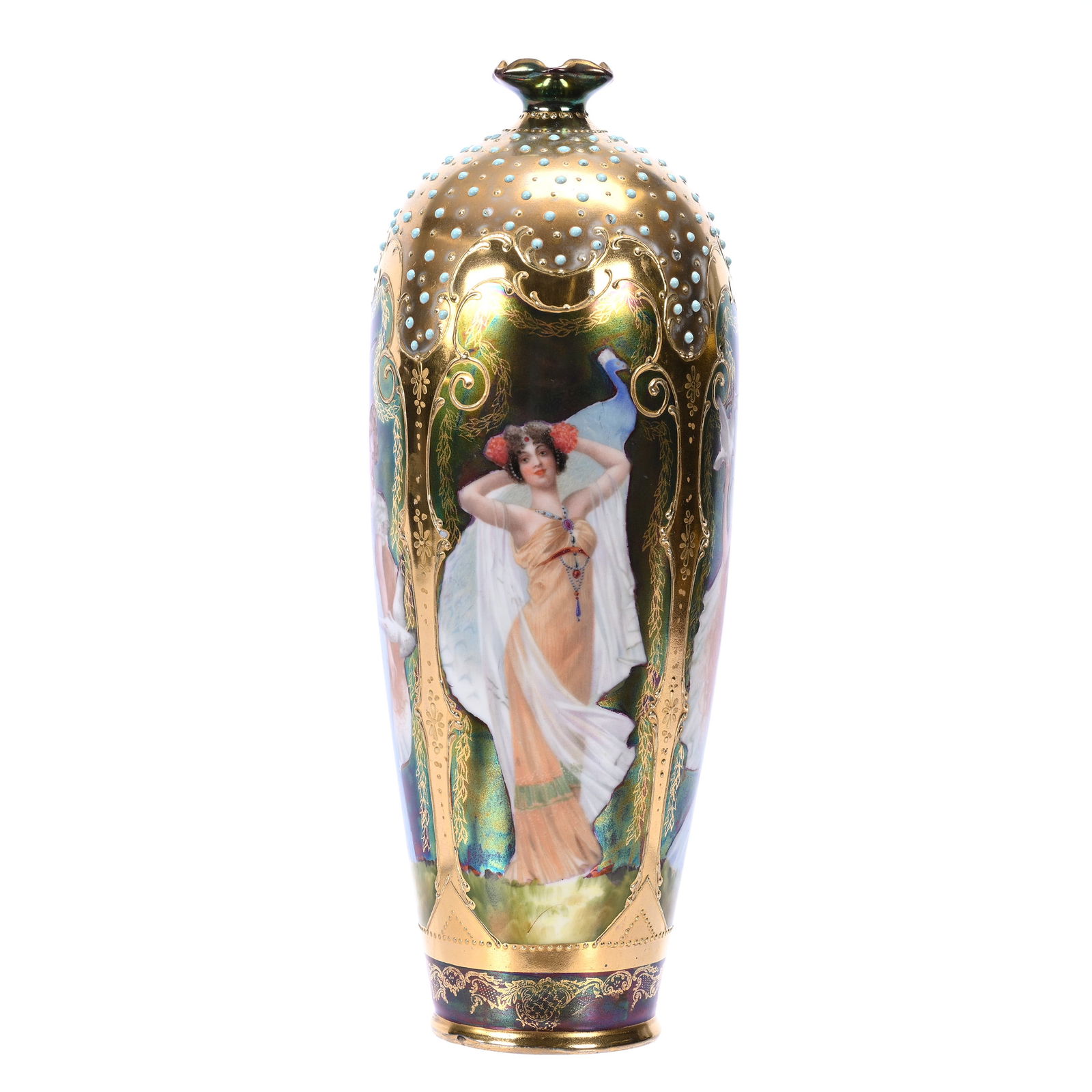 Vase Marked Prov Saxe, Scenic Decor (1 of 3)