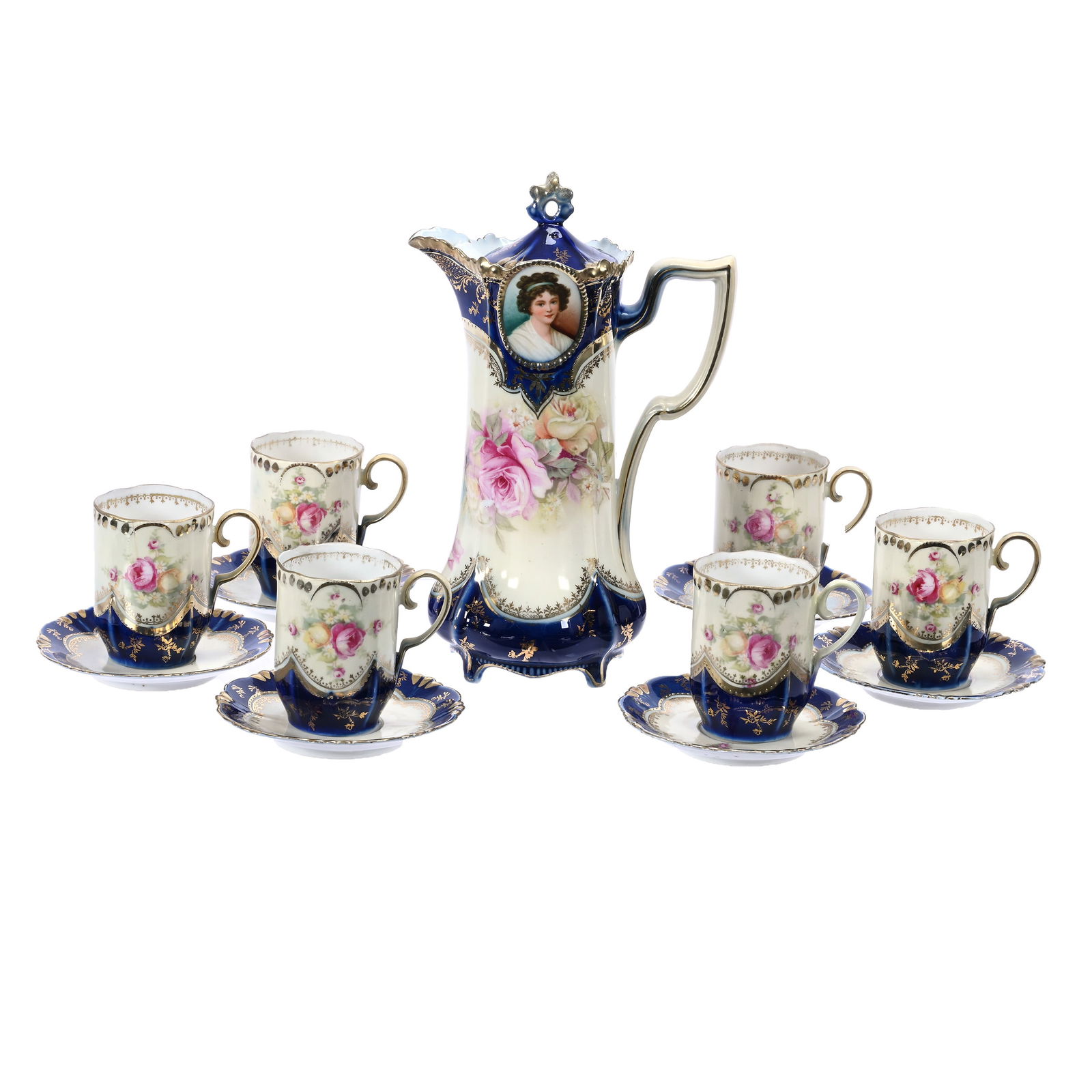 Chocolate Set, Unmarked R. S. Prussia (1 of 6)