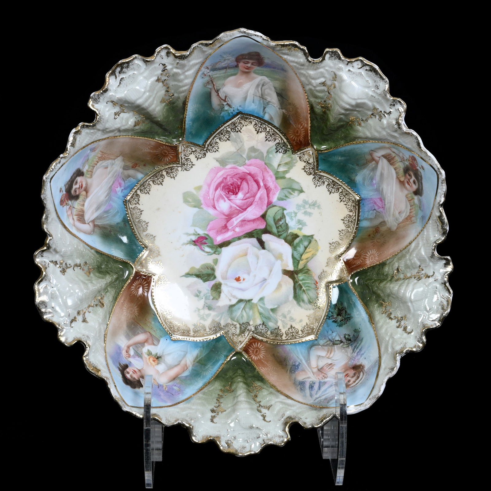 Bowl Marked R. S. Prussia, Portrait Domes (1 of 2)