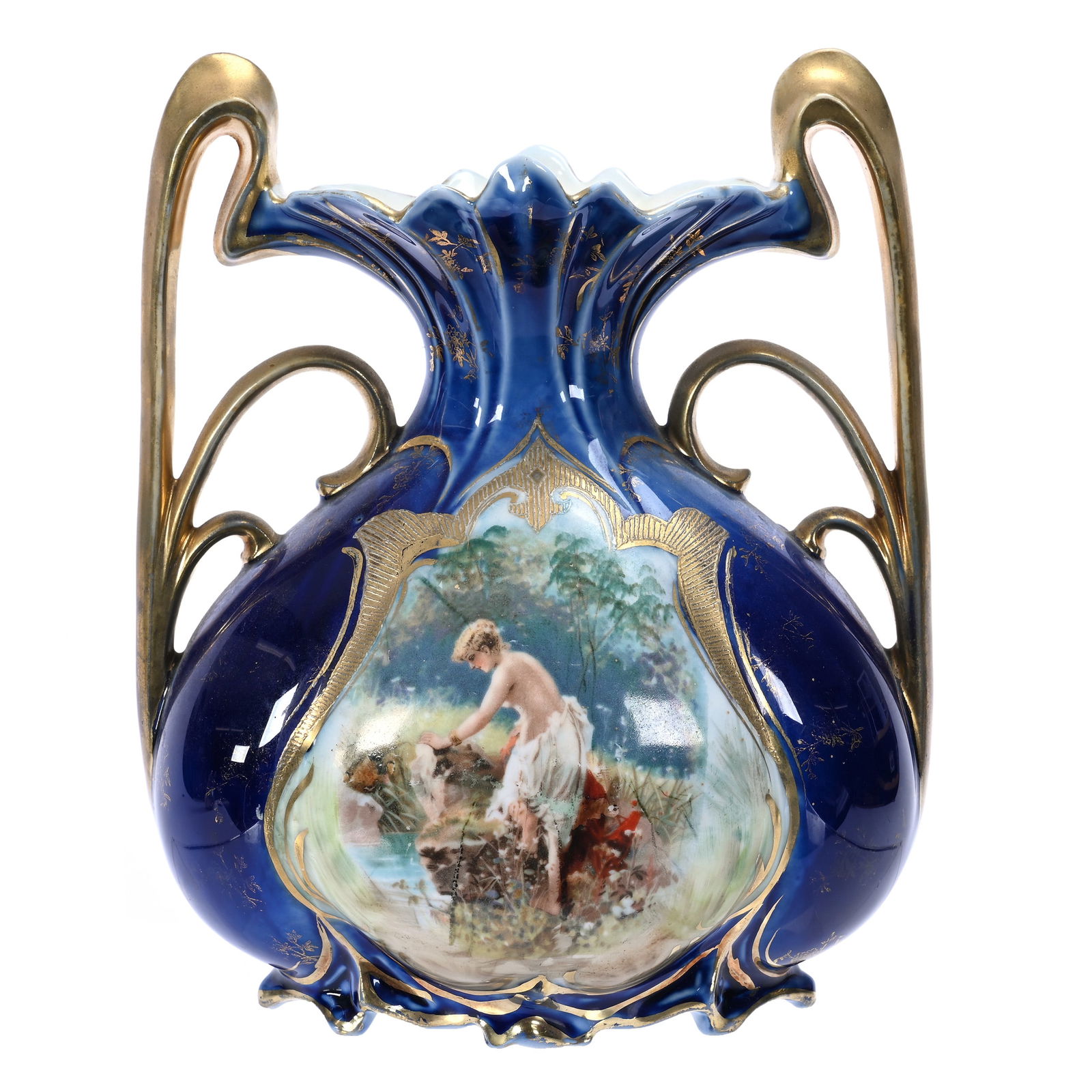 Vase Marked Royal Coburg, Scenic Decor (1 of 3)