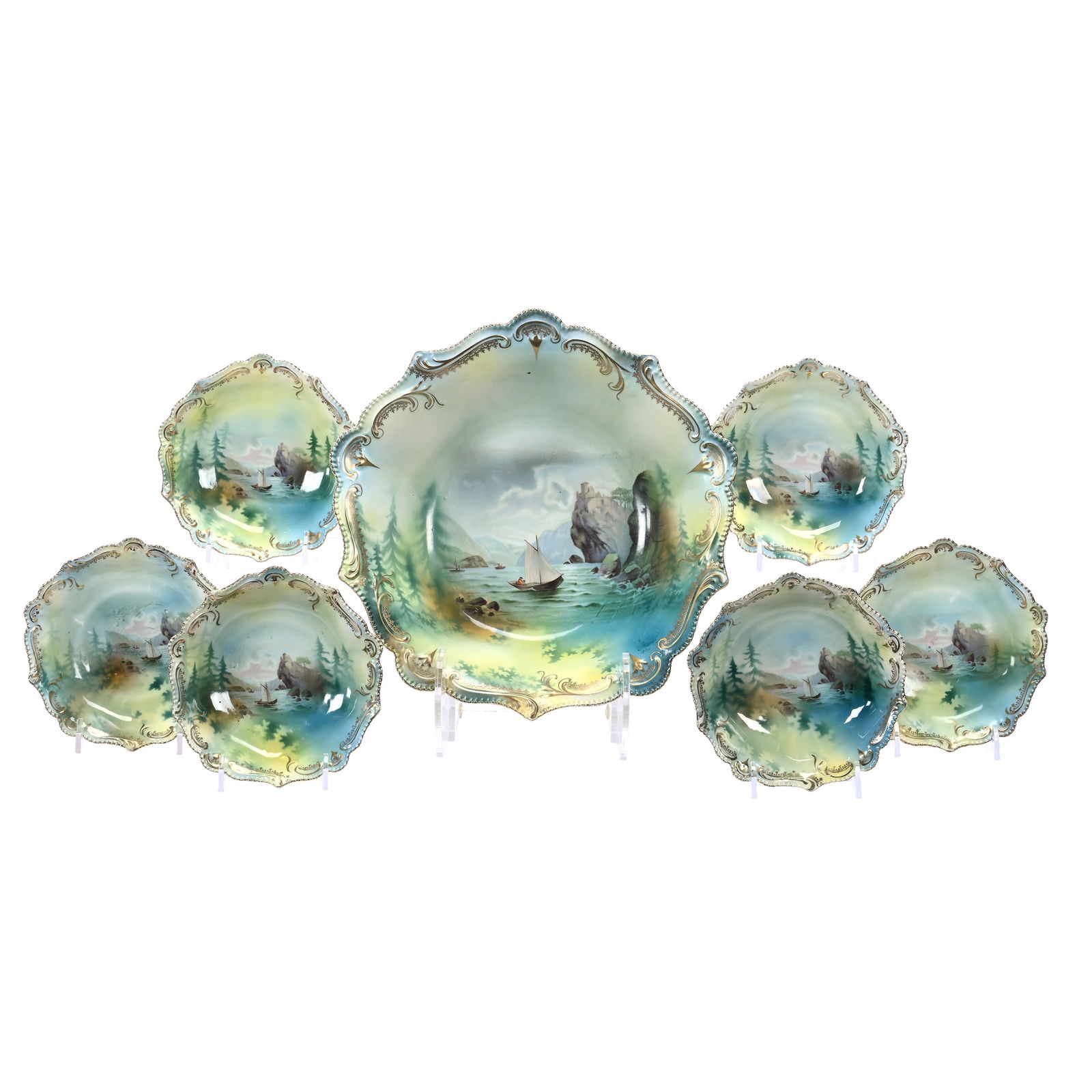 Berry Set Marked R. S. Prussia, Scenic Decor (1 of 2)