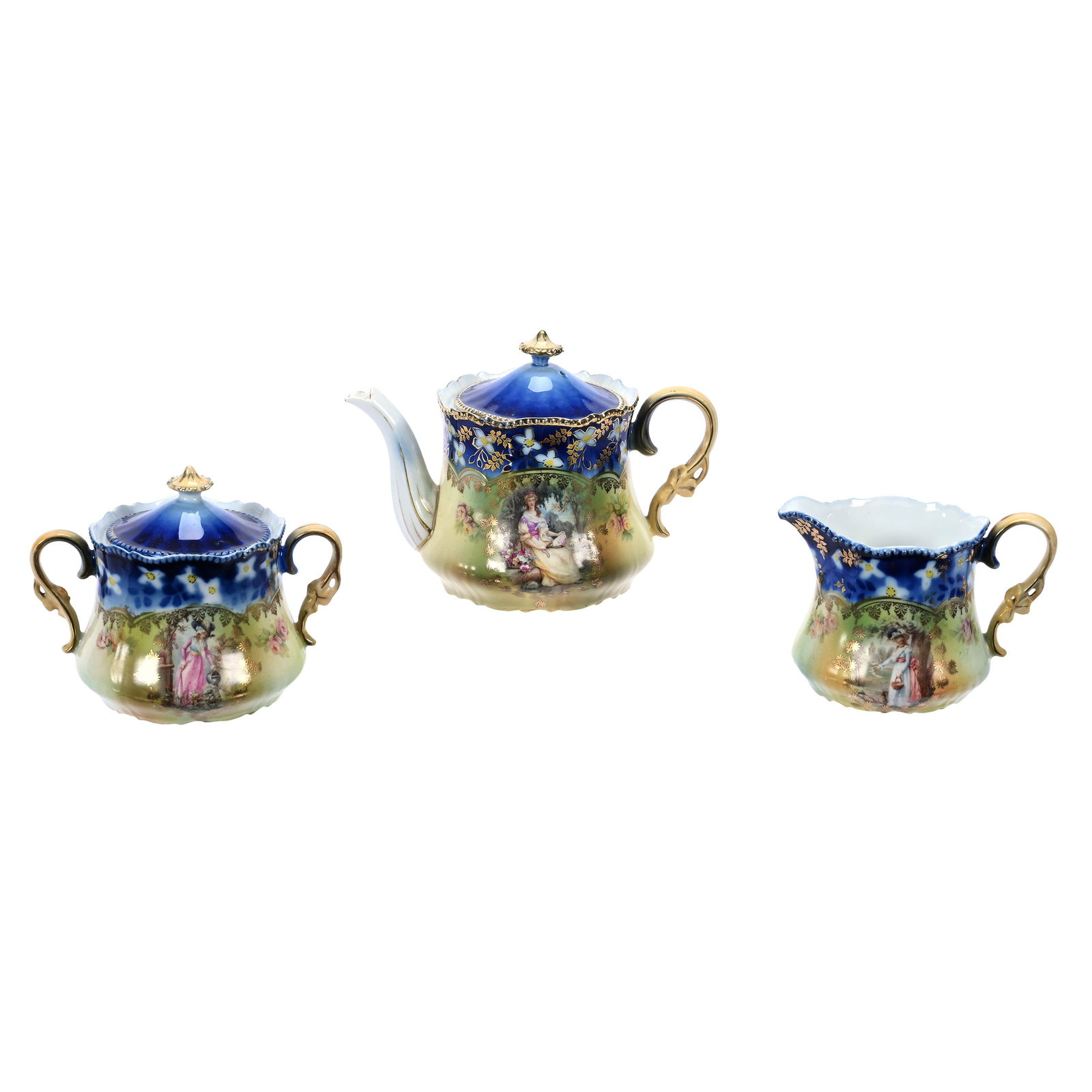 Tea Set, Unmarked R. S. Prussia, Scenic Decor (1 of 3)