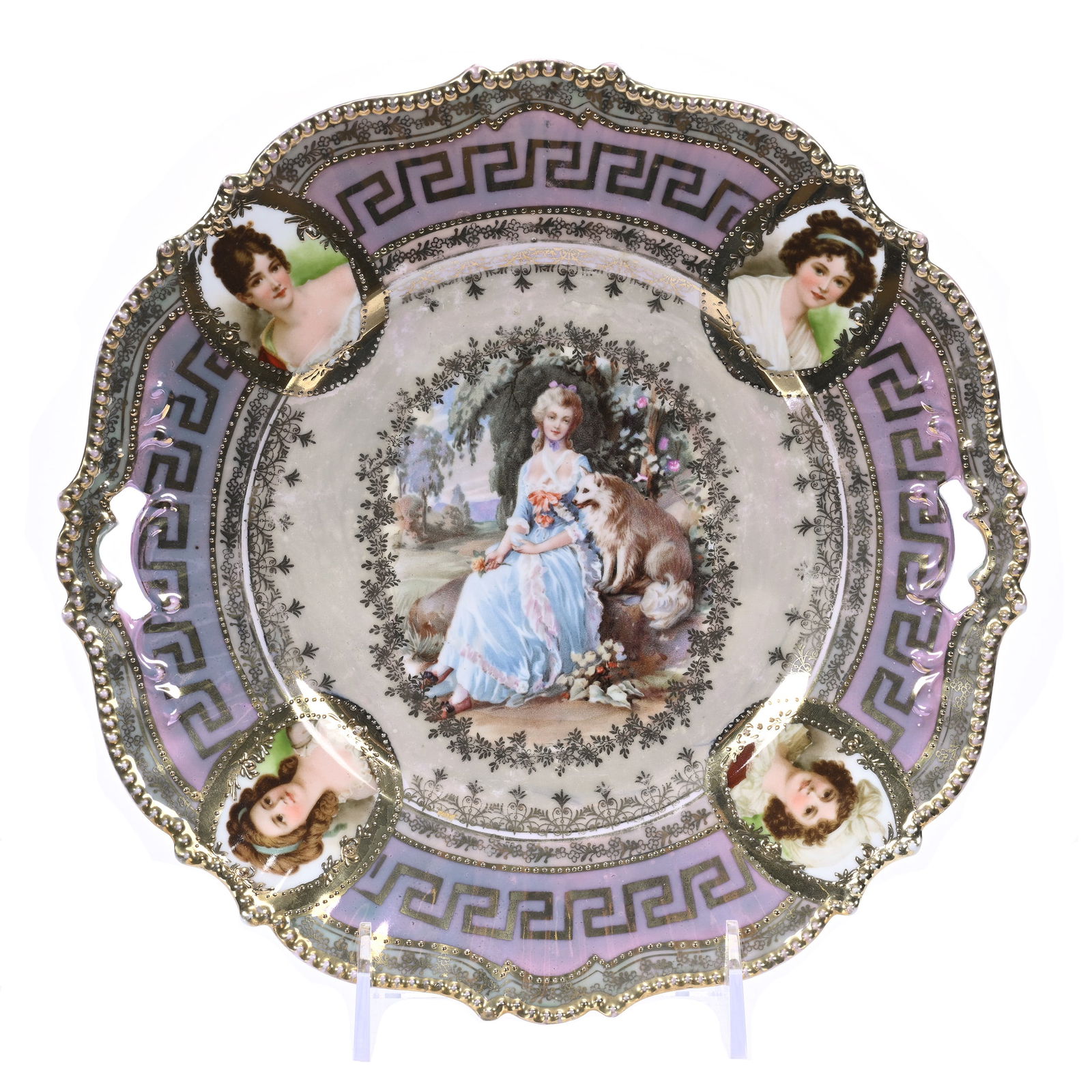 Cake Plate, Unmarked R. S. Prussia, Scenic Decor (1 of 2)