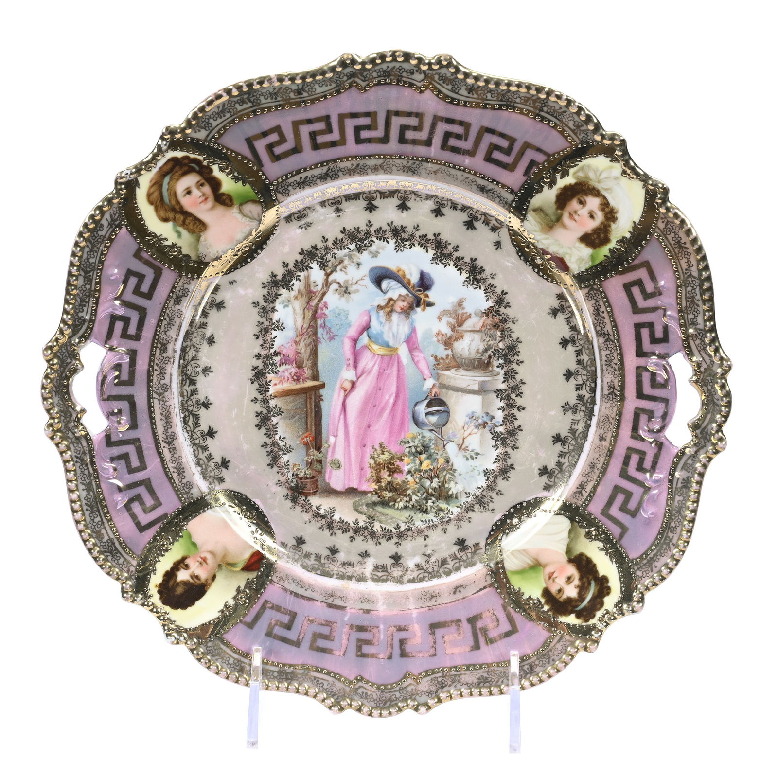 Cake Plate, Unmarked R. S. Prussia, Scenic Decor (1 of 2)