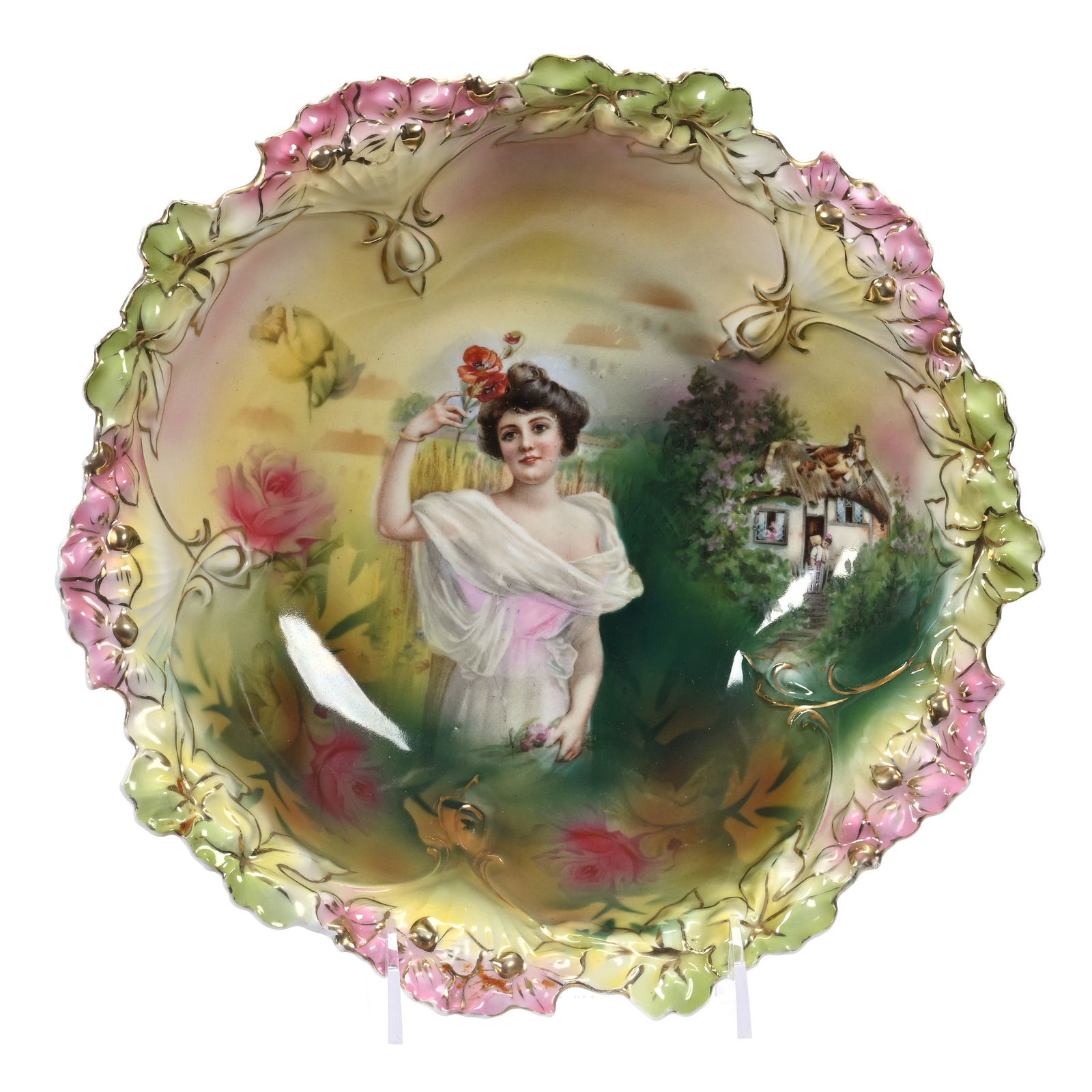 Bowl Marked R. S. Prussia, Double Scene (1 of 2)