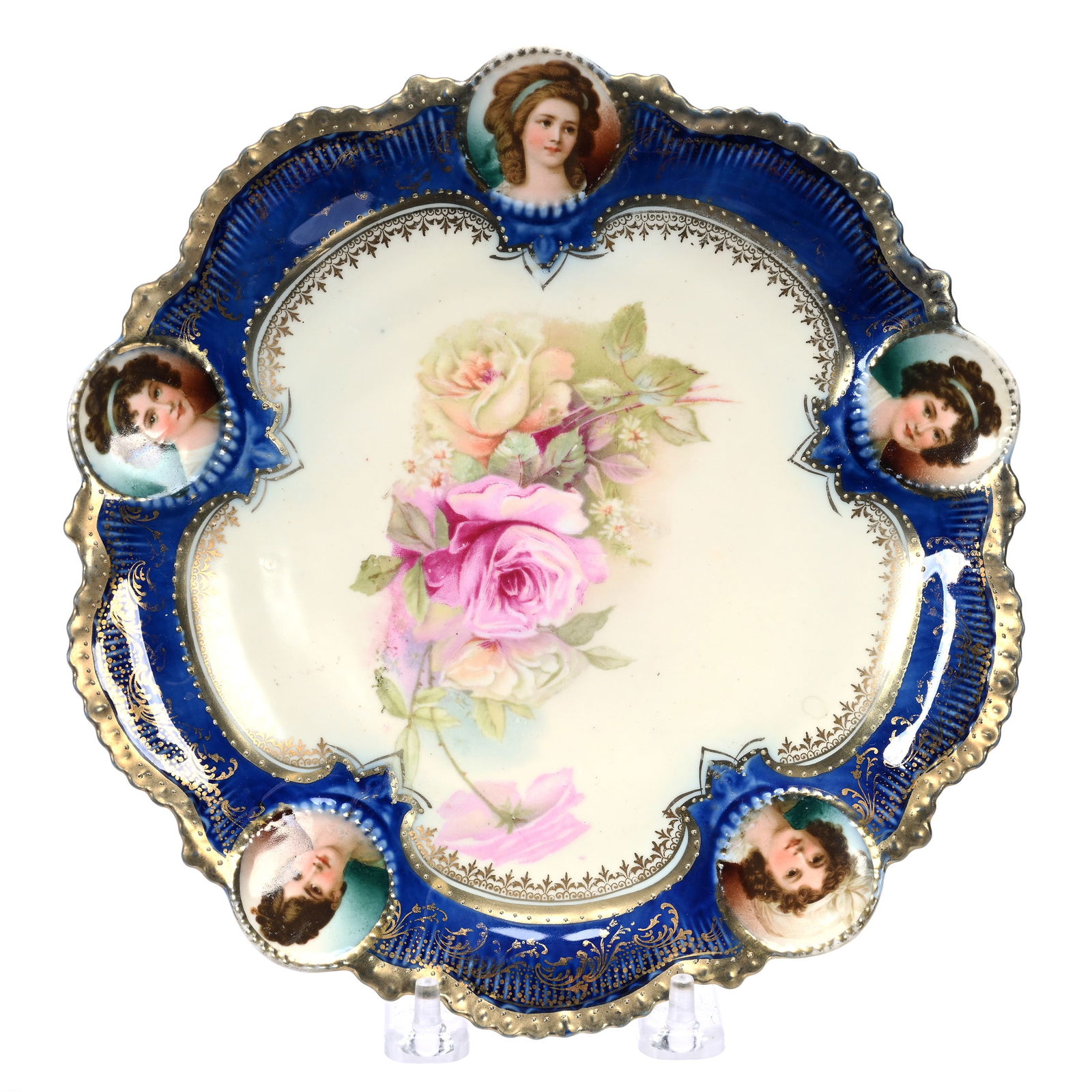 Plate Marked R. S. Prussia, Medallion Portraits (1 of 2)