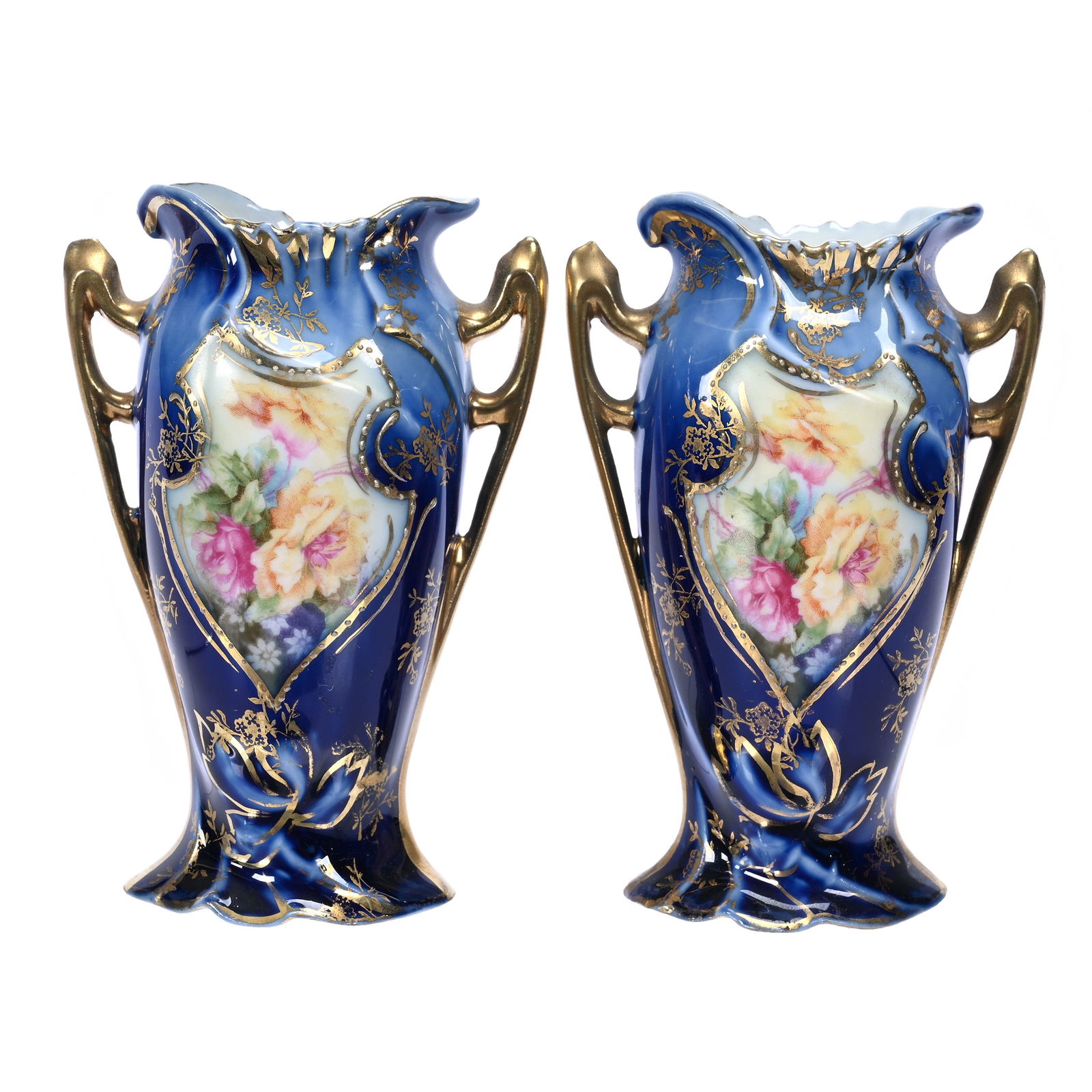 Pair Vases Marked Royal Vienna (1 of 4)