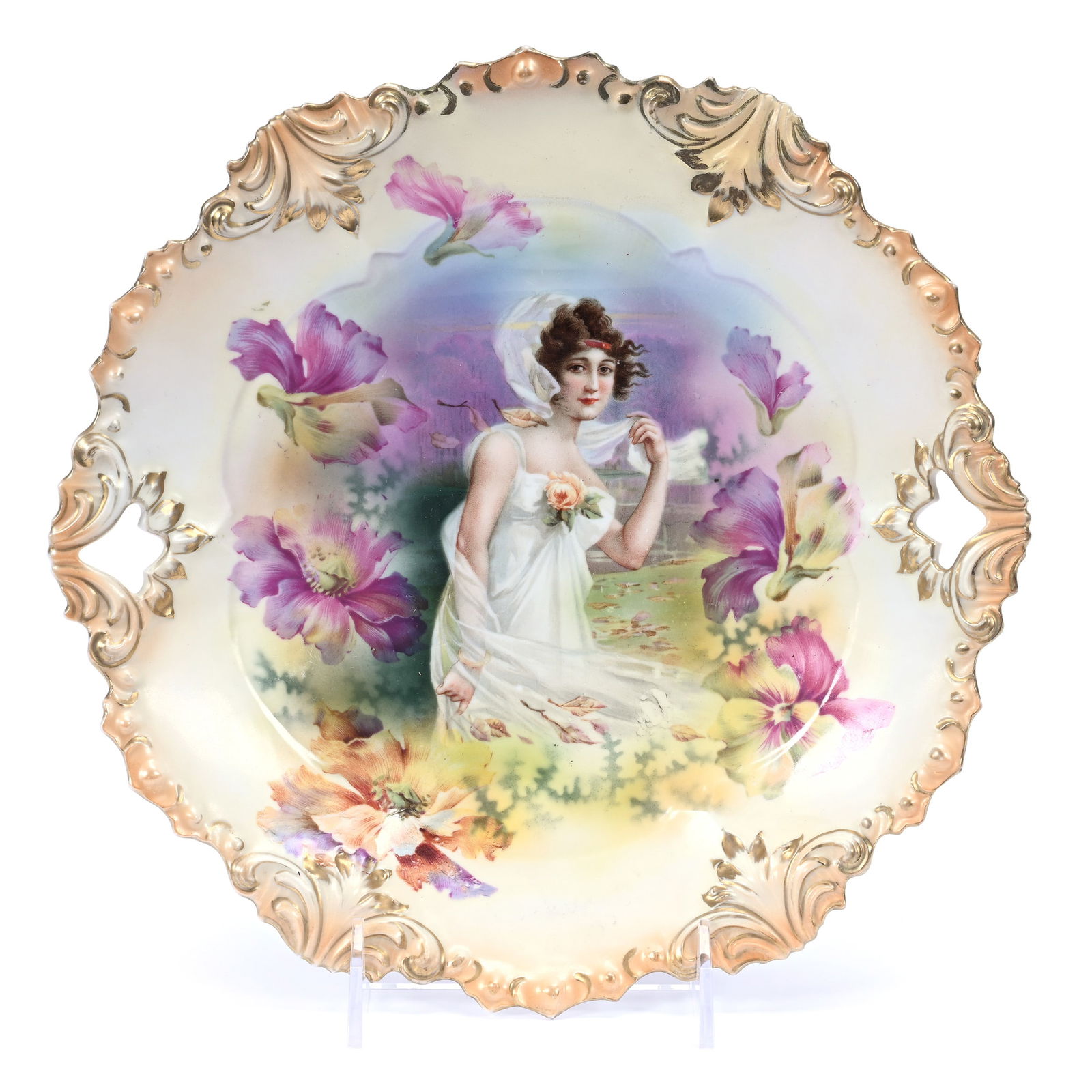 Cake Plate Marked R. S. Prussia, Fall Season Decor (1 of 4)