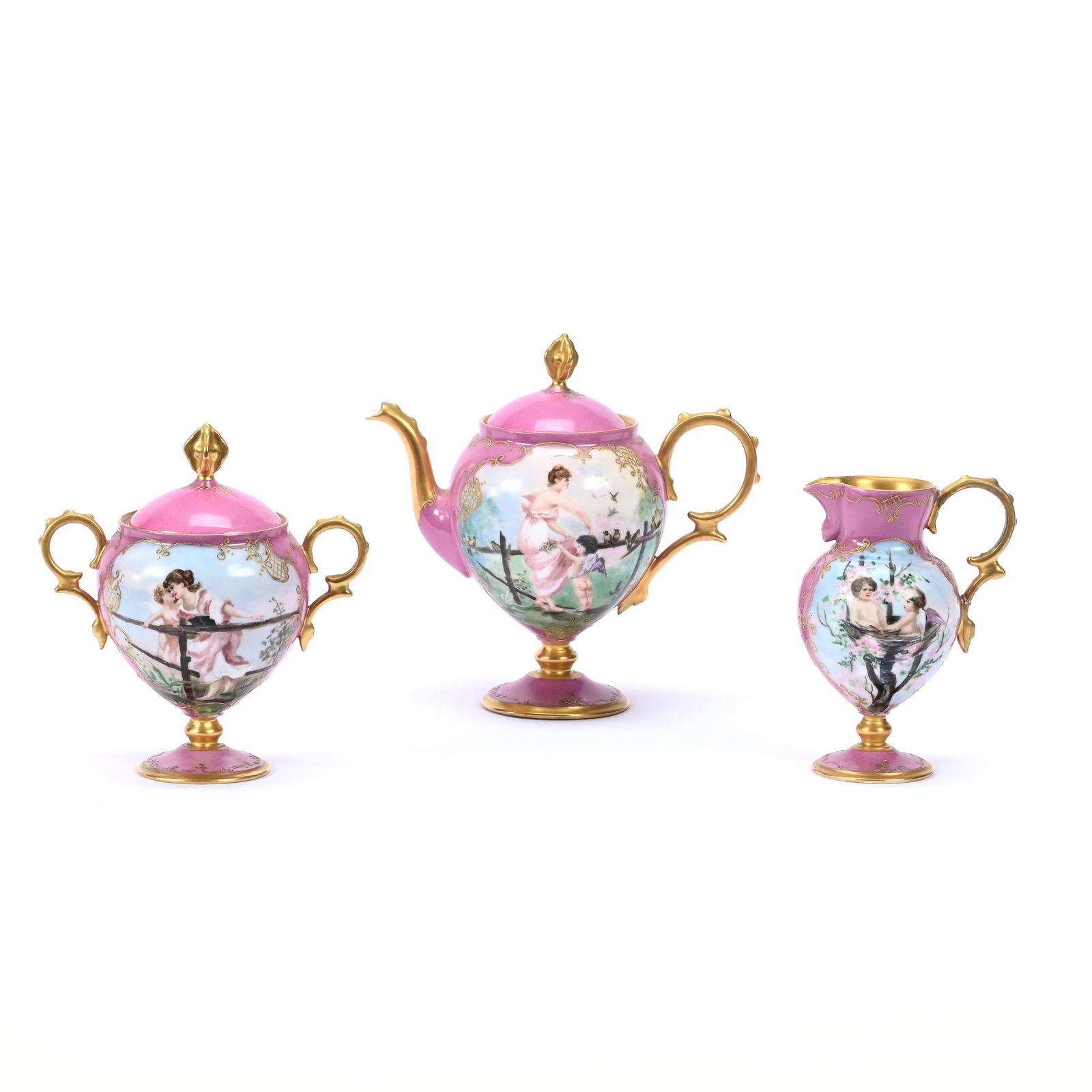 Tea Set, Unmarked R. S. Prussia Blank, Scenic (1 of 4)