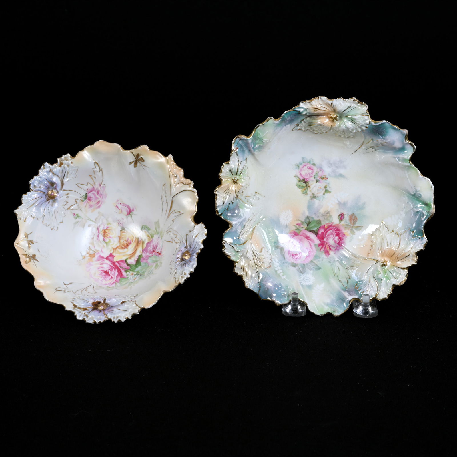 (2) Bowls Marked R. S. Prussia, Three Footed (1 of 4)