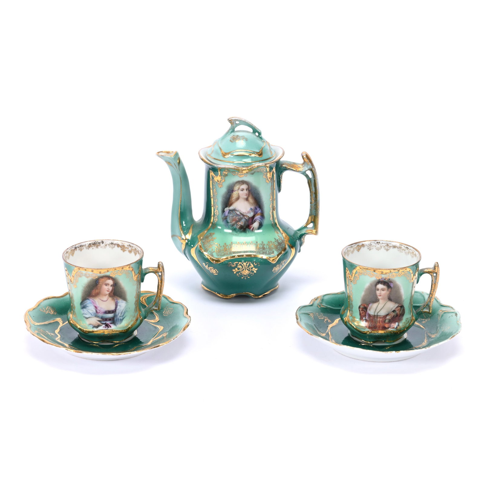 Child's Tea Set Marked St. Killian, Portraits (1 of 3)