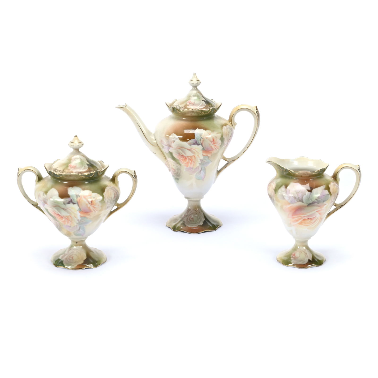 Pedestal Tea Set Marked R. S. Prussia (1 of 3)