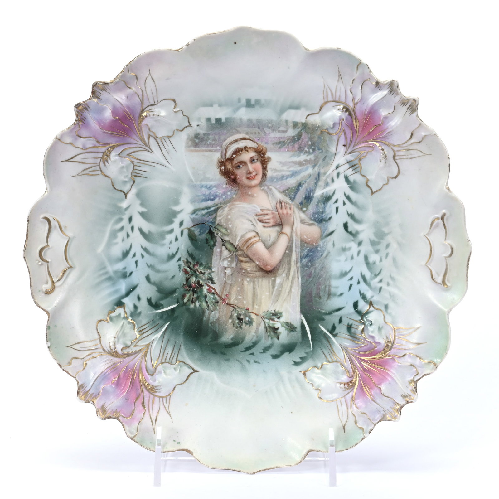 Plate Marked R. S. Prussia, Winter Season Portrait (1 of 3)