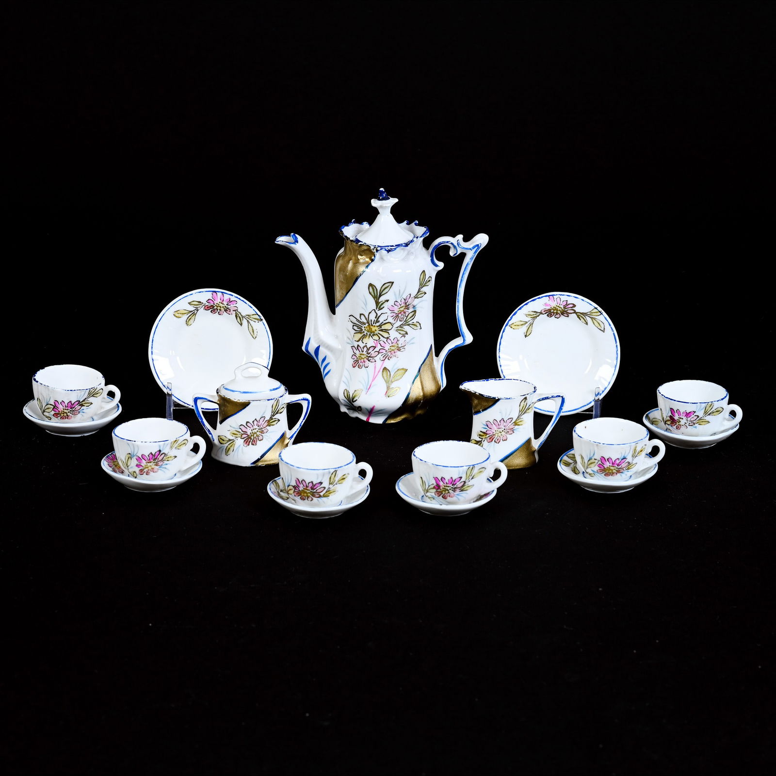 Child's Tea Set, Early Unmarked Prussia Style (1 of 3)