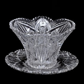 Salad Bowl/Underplate, ABCG, Signed Libbey Corona, Pattern Formerly Known As Spillane