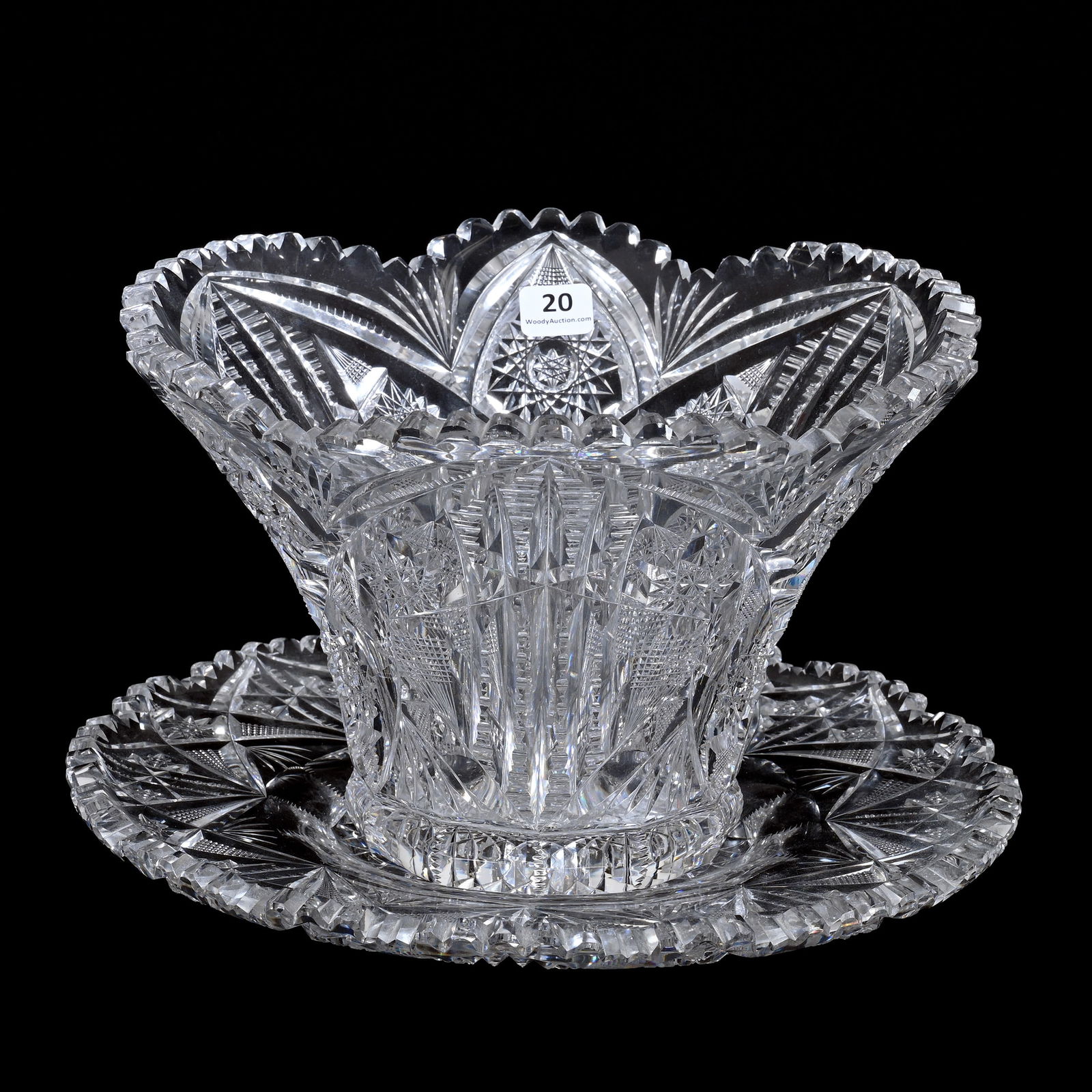 Salad Bowl/Underplate, ABCG, Signed Libbey Corona, Pattern Formerly Known As Spillane (1 of 3)