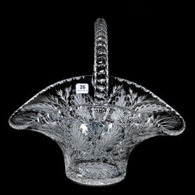 Basket, American Brilliant Cut Glass