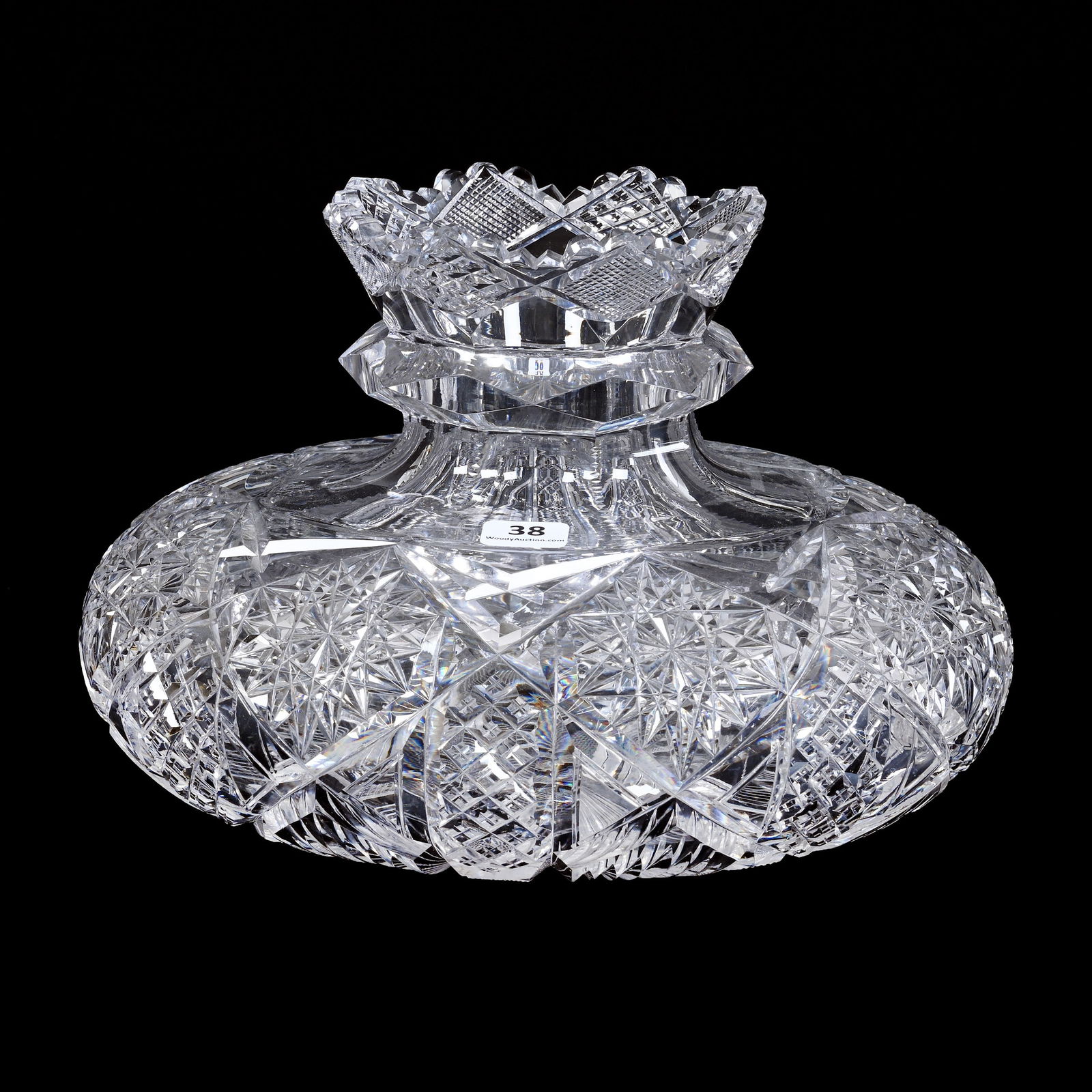 Flower Center, American Brilliant Cut Glass, Empress Pattern By Libbey (1 of 3)