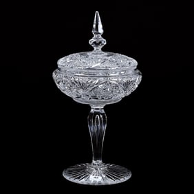Covered Compote, American Brilliant Cut Glass