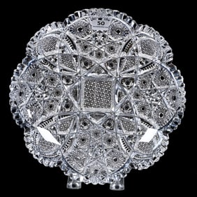 Low Bowl, American Brilliant Cut Glass, Marcella Pattern By Libbey