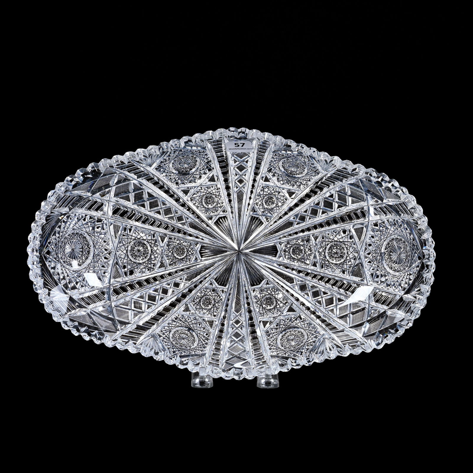 Ice Cream Tray, American Brilliant Cut Glass, Signed Gundy & Clapperton Wedgemere Pattern (1 of 2)