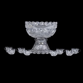 Punch Set, ABCG, Old Irish Pattern By Meriden, Exceptionally Sharp Cutting On Exquisite Blank